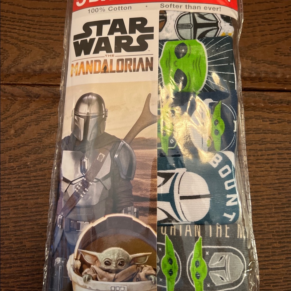 NIP Star Wars The Mandalorian 5 pack Cotton Briefs Size 4 Boys